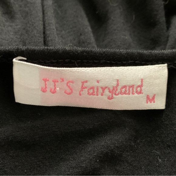 Black Victorian Boho Lacey Ruffles Flowy Knit Top - Picture 4 of 5